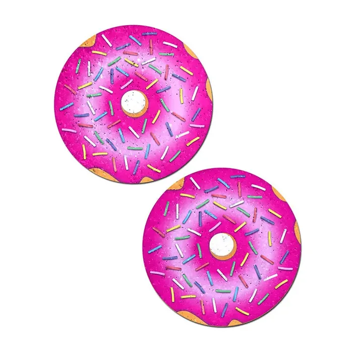 Pastease Donut Donut with Pink Frosting and Rainbow Sprinkles Nipple Pasties Pastease Vibrators Pastease Donut Donut with Pink Frosting and Rainbow Sprinkles Nipple Pasties Pastease Vibrators