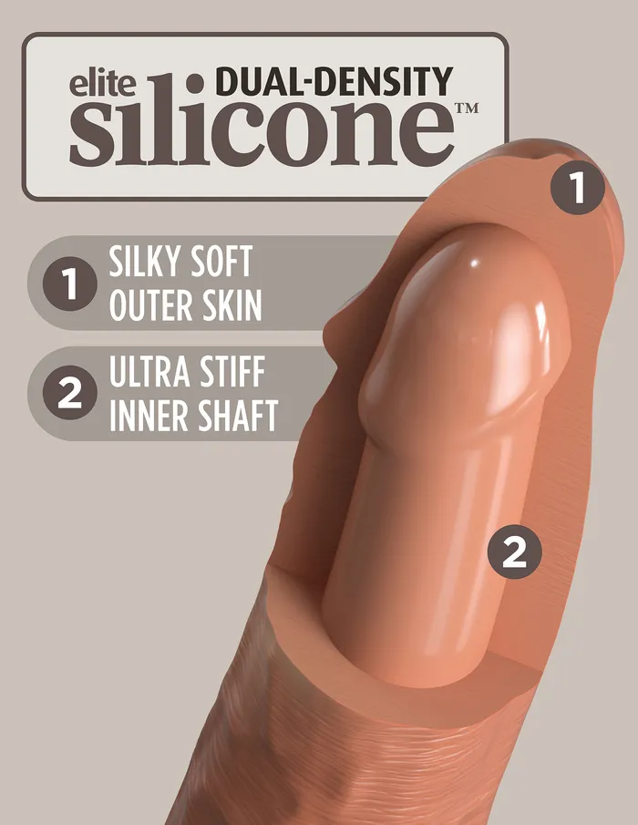 Pipedream Dildos King Cock Elite 6 Inch Silicone Dual Density Cock Tan Pipedream Dildos King Cock Elite 6 Inch Silicone Dual Density Cock Tan