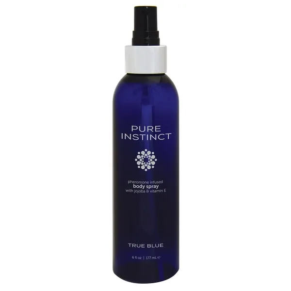 Pure Instinct True Blue Pheromone Body Spray 6oz 177mL Vibrators