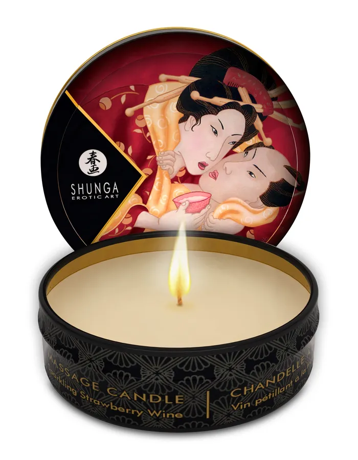 Shunga Couples Mini Massage Candle Romance Sparkling Strawberry Wine 1 Fl Oz Shunga Couples Mini Massage Candle Romance Sparkling Strawberry Wine 1 Fl Oz