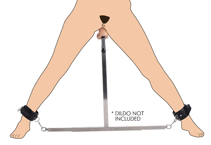 Squat Anal Impaler with Spreader Bar and Cuffs XR Brands Male Sex Toys