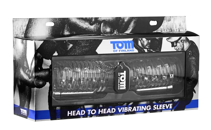 Tom of Finland Head to Head Vibrating Sleeve XR Brands Tom of Finland Male Sex Toys Tom of Finland Head to Head Vibrating Sleeve XR Brands Tom of Finland Male Sex Toys