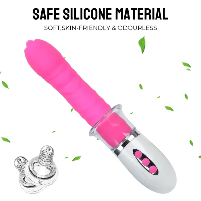 Vibrators Domlust Tongue Clit Vibrator Changeable Nipple Clamps Thrusting Vibrating Dildo Sex Toys