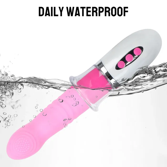 Vibrators Domlust Tongue Clit Vibrator Changeable Nipple Clamps Thrusting Vibrating Dildo Sex Toys