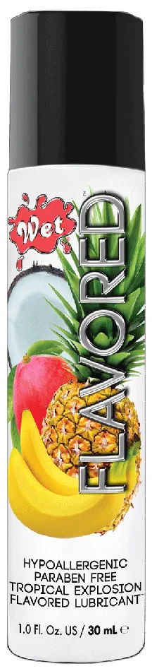 Vibrators Wet Wet Flavored Tropical Explosion 1 Fl Oz
