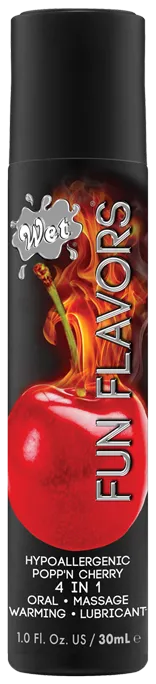 Wet Fun Flavors Poppn Cherry 1 Fl Oz30mL Wet Vibrators