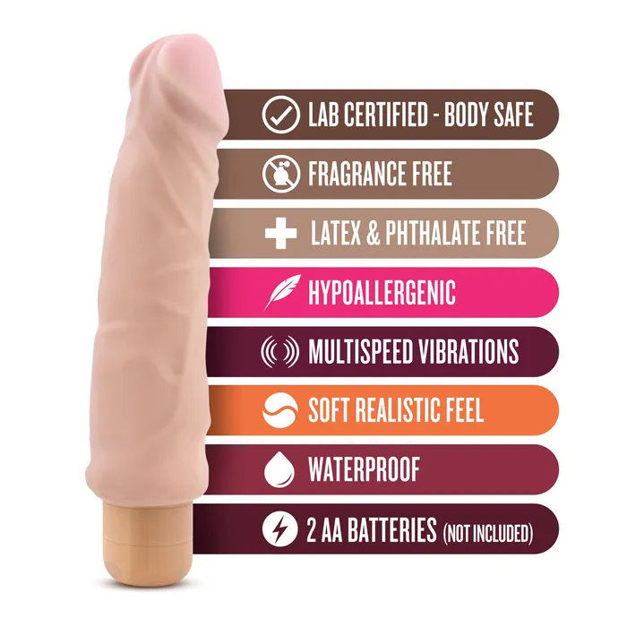 X5 Hard on Vibrating 9 Inch Dildo Natural Blush Novelties Dildos X5 Hard on Vibrating 9 Inch Dildo Natural Blush Novelties Dildos