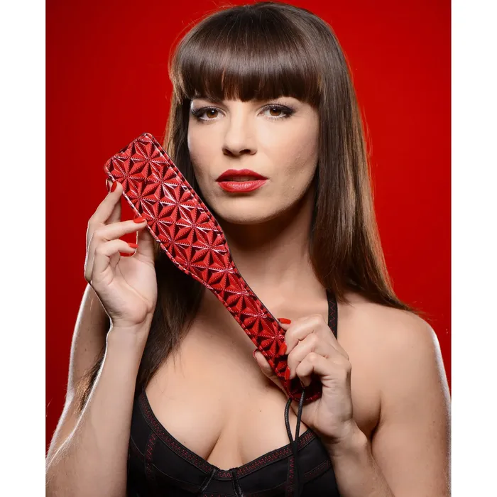 XR Brands Crimson Tied Steel Enforced Spanking Paddle Male Sex Toys