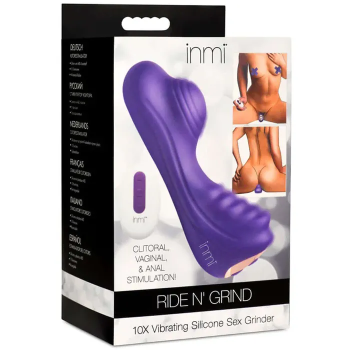XR Brands inmi Vibrators Vibrating Silicone Grinder Purple