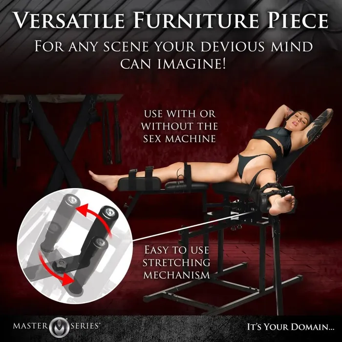 XR Brands Leg Spreader Obedience Chair with Sex Machine Female Sex Toys