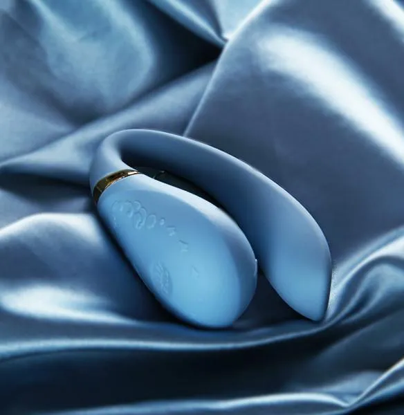 ZALO Fanfan Appcontrolled Rechargeable Couples Massager Royal Blue ZALO Vibrators