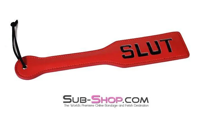 1836LTSIS Sissy Red SLUT Paddle Idea Vibrators