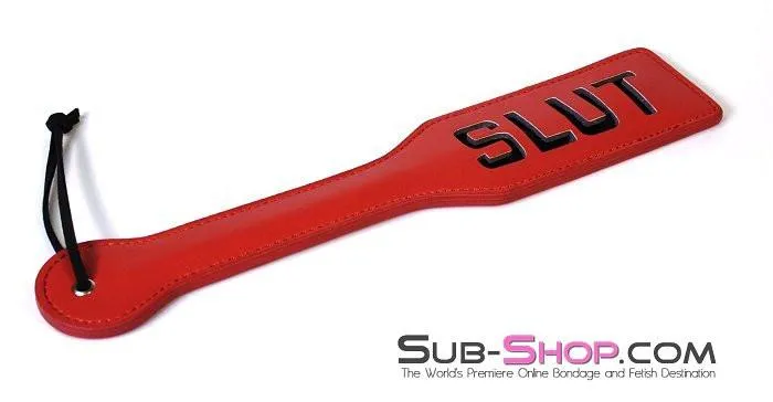 1836LTSIS Sissy Red SLUT Paddle Idea Vibrators