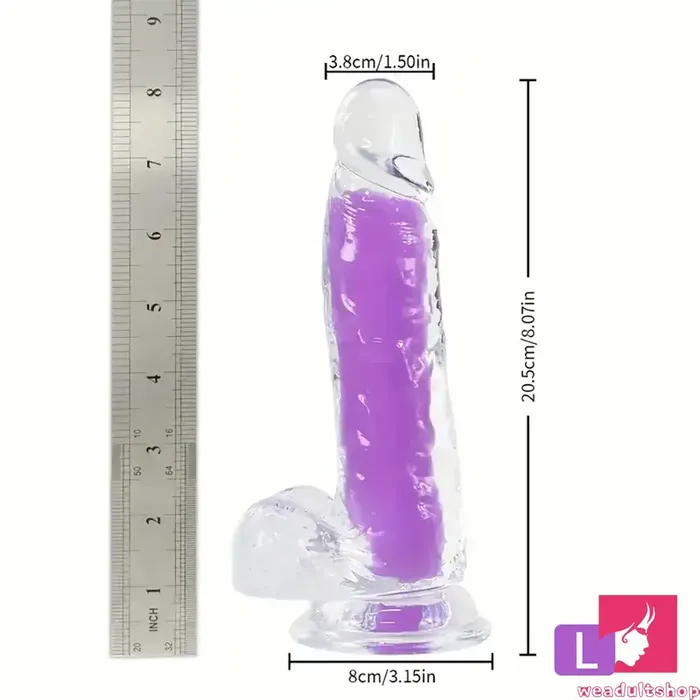 708in 807in TPE Double Layer Glowinthedark Realistic Clear Dildo Weadultshop Dildos