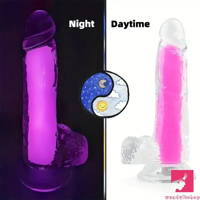708in 807in TPE Double Layer Glowinthedark Realistic Clear Dildo Weadultshop Dildos