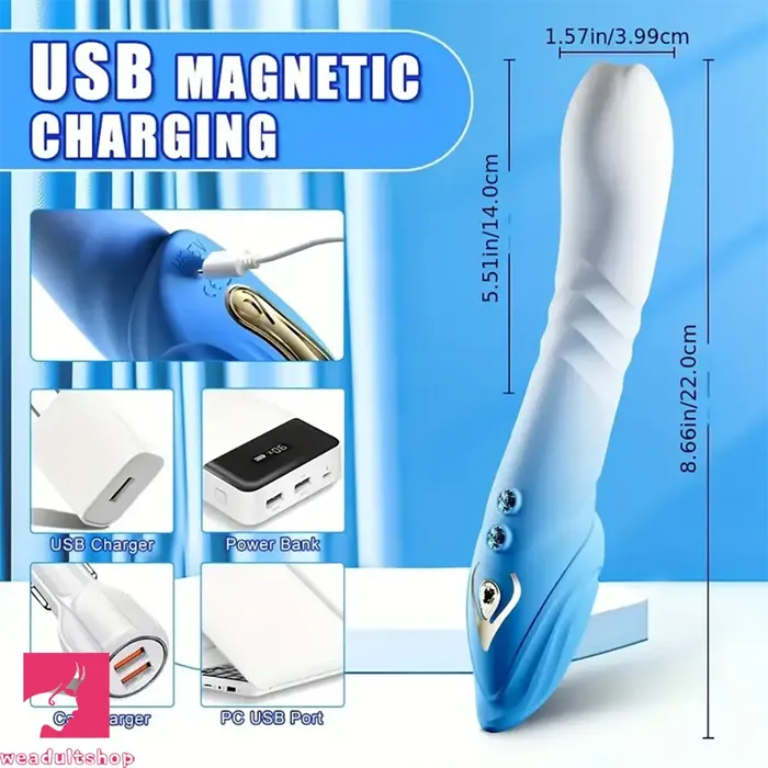 866in Thrusting Vibrating Automatic Big Silicone Soft Pleasure Dildo Weadultshop Female Sex Toys
