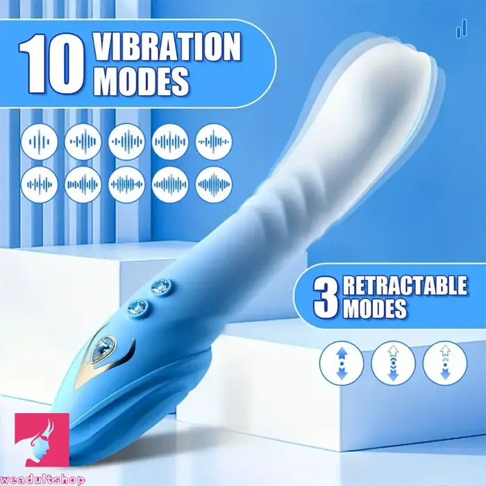866in Thrusting Vibrating Automatic Big Silicone Soft Pleasure Dildo Weadultshop Female Sex Toys