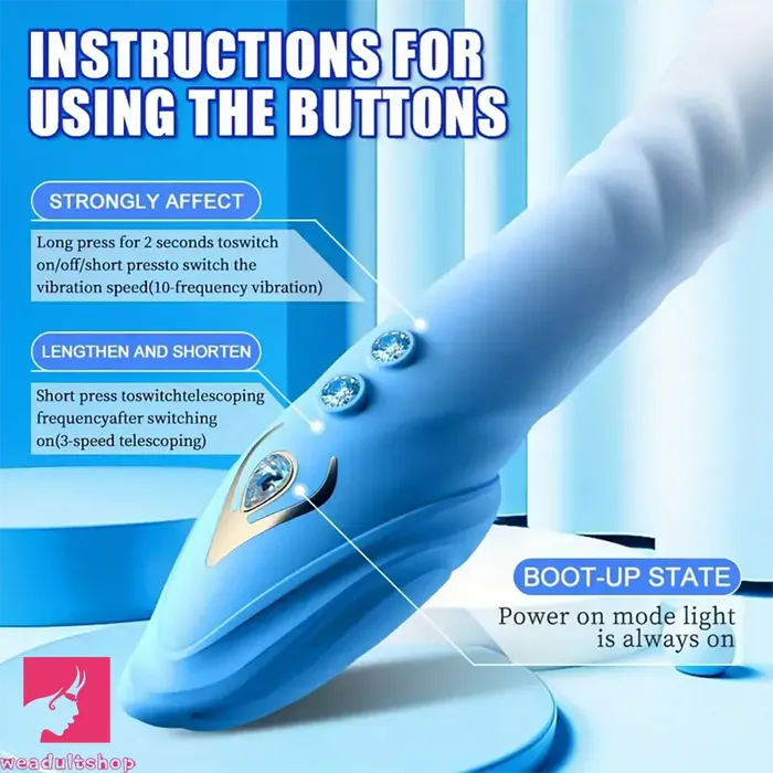 866in Thrusting Vibrating Automatic Big Silicone Soft Pleasure Dildo Weadultshop Female Sex Toys