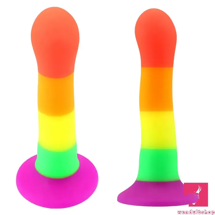 Anal 689in Colorful Silicone Soft Rainbow Dildo For Anal Vaginal Orgasm Weadultshop Anal 689in Colorful Silicone Soft Rainbow Dildo For Anal Vaginal Orgasm Weadultshop