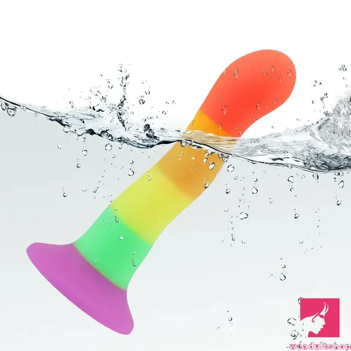 Anal 689in Colorful Silicone Soft Rainbow Dildo For Anal Vaginal Orgasm Weadultshop