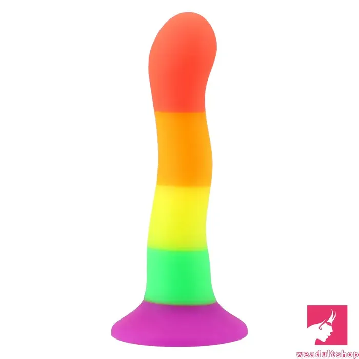 Anal 689in Colorful Silicone Soft Rainbow Dildo For Anal Vaginal Orgasm Weadultshop