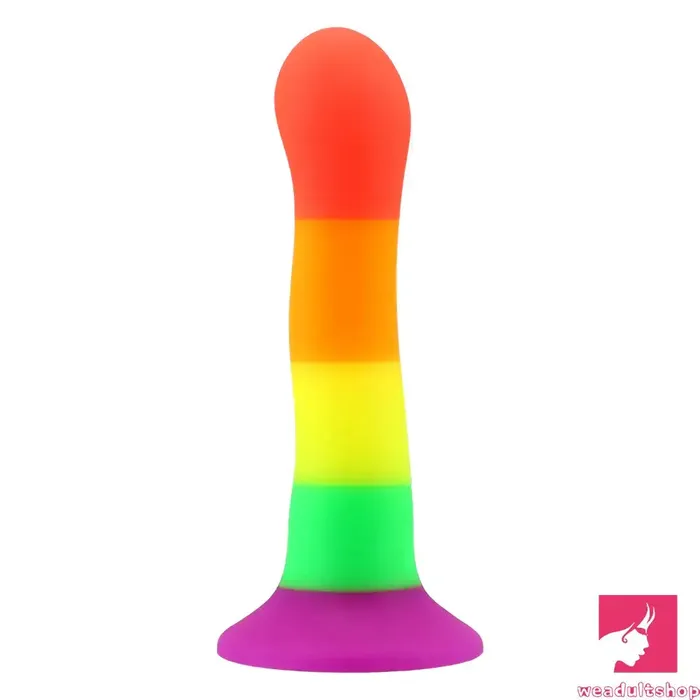 Anal 689in Colorful Silicone Soft Rainbow Dildo For Anal Vaginal Orgasm Weadultshop