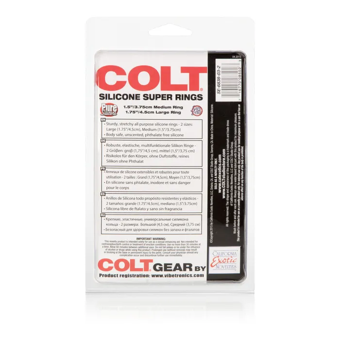 Anal CalExotics Colt Silicone Super Rings Black