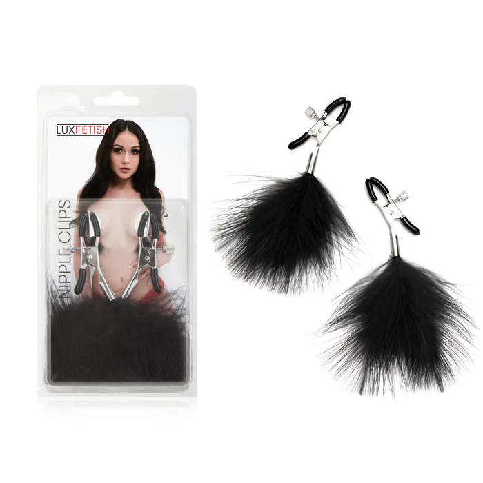 Anal Lux Fetish Feather Nipple Clips For Light Sensations