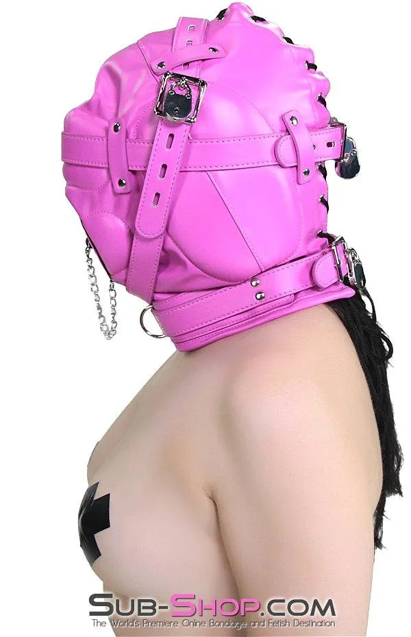 Anal Raysent 5762RS Hot Pink Put a Plug In It Locking Hood with Plug Gag