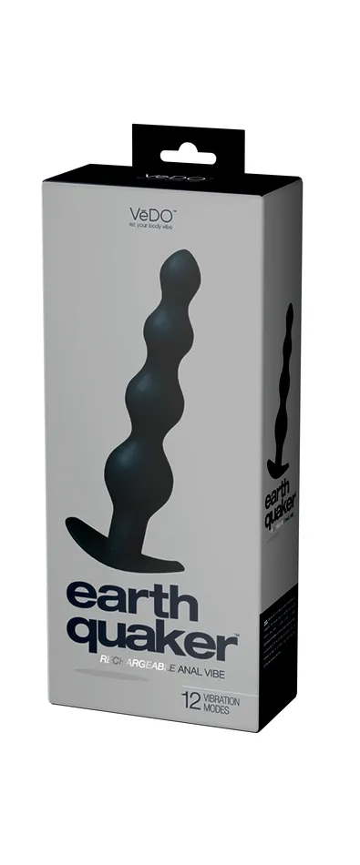 Anal VeDO Earth Quaker Rechargeable Anal Vibe Just Black