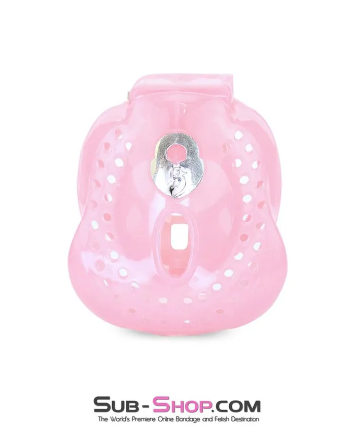 Aria Male Sex Toys 1587AR Small Sissy Dungeon Cage Pink High Security Full Coverage Male Chastity Device MEGA Deal