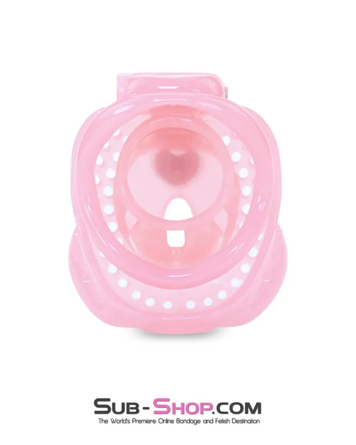 Aria Male Sex Toys 1587AR Small Sissy Dungeon Cage Pink High Security Full Coverage Male Chastity Device MEGA Deal