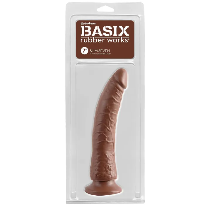 Basix Rubber Works Slim 7 Inch With Suction Cup Brown Pipedream Dildos Basix Rubber Works Slim 7 Inch With Suction Cup Brown Pipedream Dildos