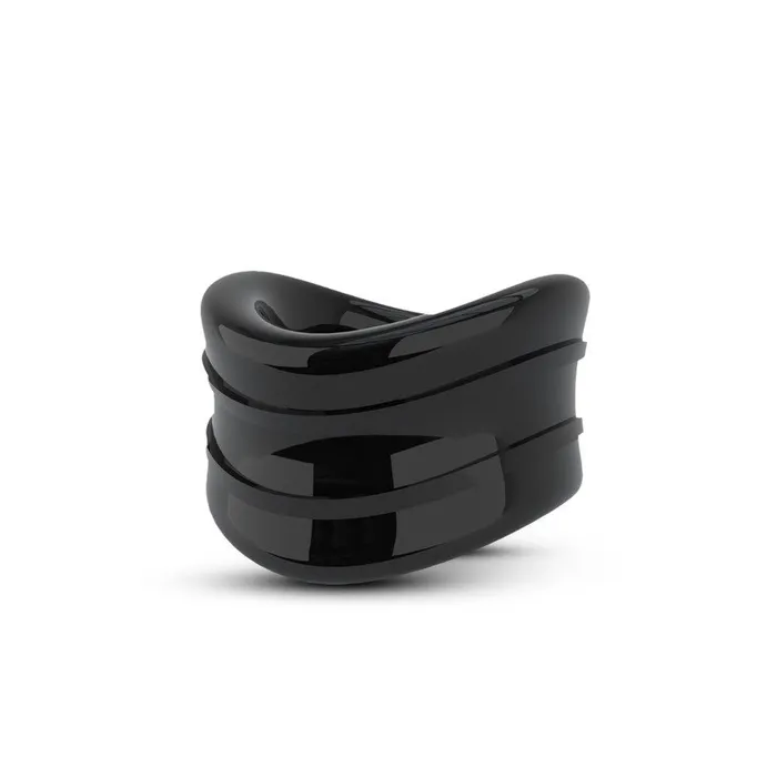 Blush Anal Stay Hard Beef Ball Stretcher Snug 1 Inch Diameter Black