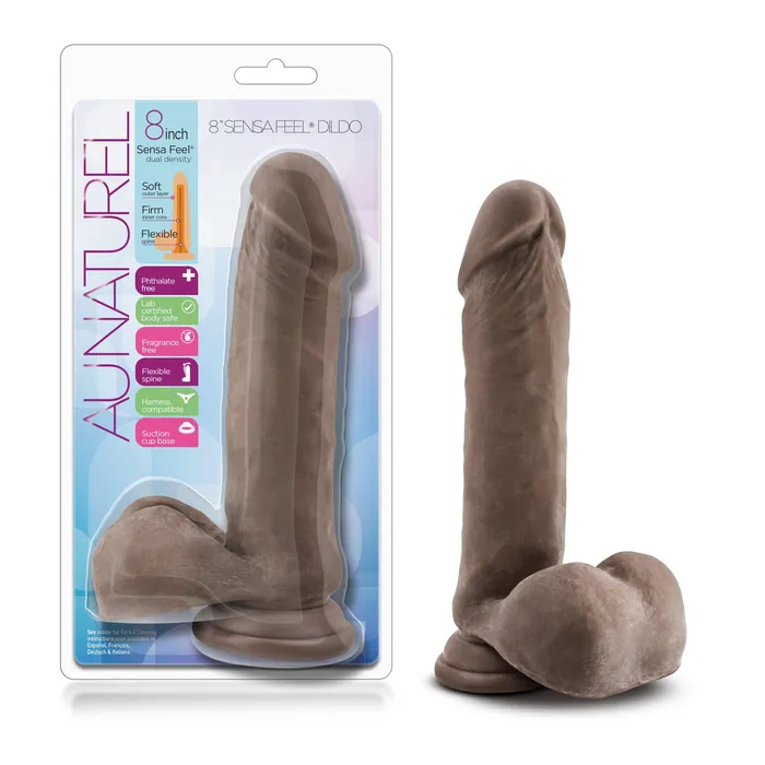 Blush Au Naturel 8 Sensa Feel Dildo Chocolate Dildos Blush Au Naturel 8 Sensa Feel Dildo Chocolate Dildos