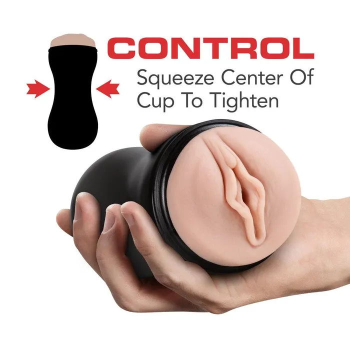 Blush Male Sex Toys M for Men Soft and Wet Pussy With Pleasure Ridges and Orbs Self Lubricating Stroker Cup Vanilla