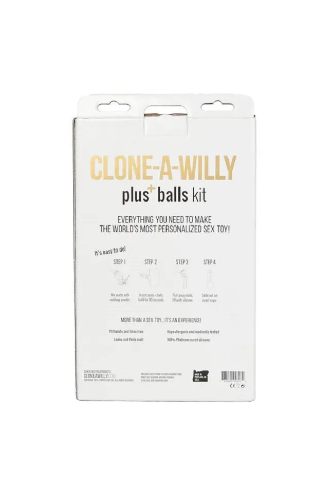 CloneaWilly Dildos Clonea Willy Plus Balls Kit Light Skin Tone CloneaWilly Dildos Clonea Willy Plus Balls Kit Light Skin Tone