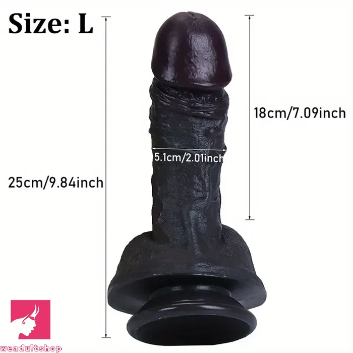 Dildos 748in 984in Soft Silicone Ebony Dildo Sex Toy For Couple Orgasm Weadultshop