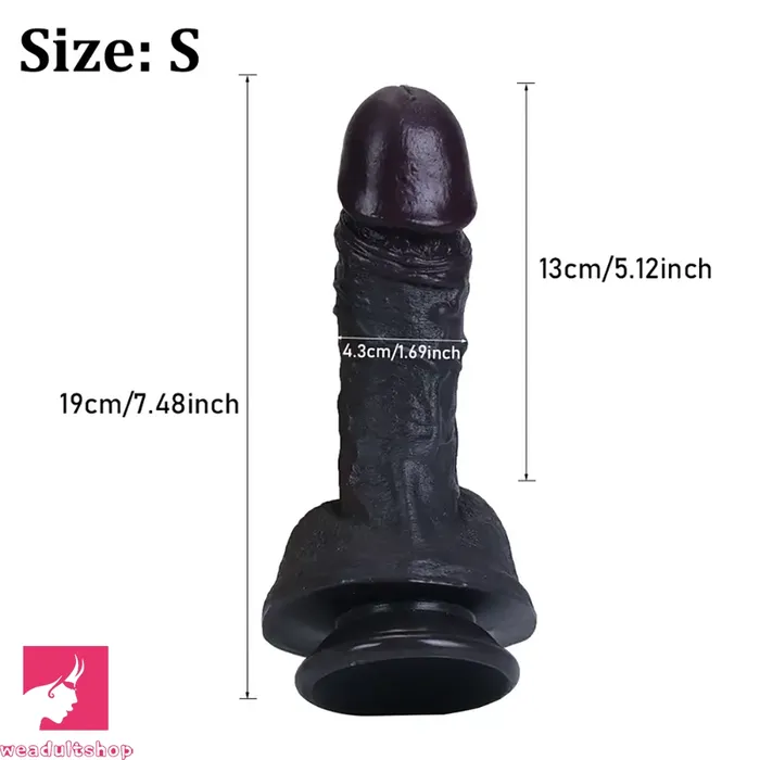 Dildos 748in 984in Soft Silicone Ebony Dildo Sex Toy For Couple Orgasm Weadultshop