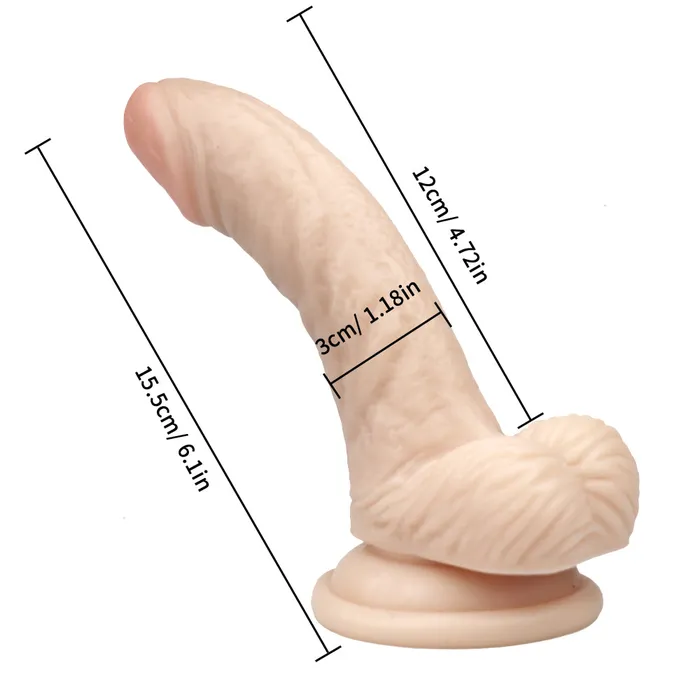  Dildos Skin color curve dildo mini