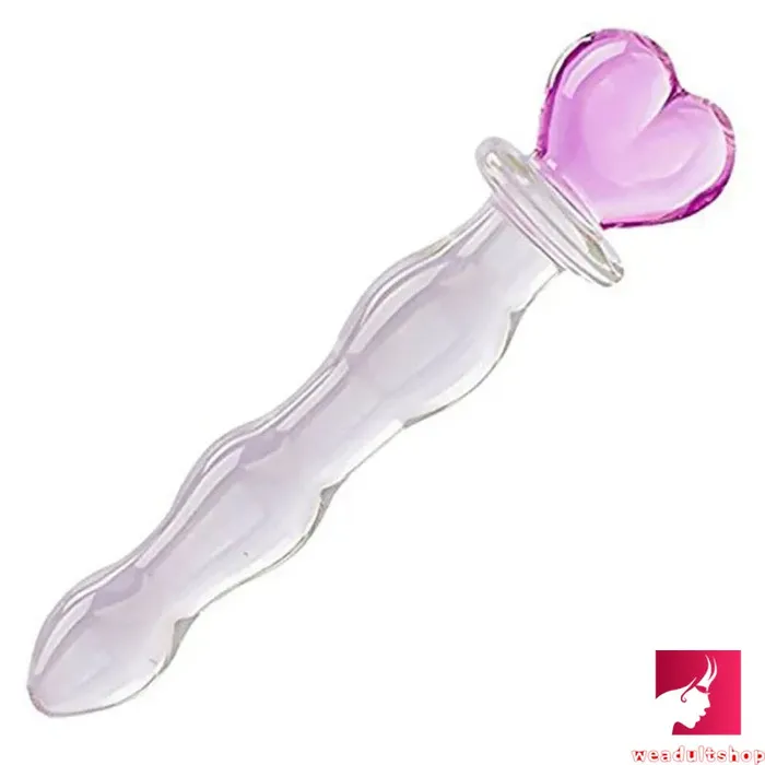 Dildos Weadultshop 827in Cute Heart Design Head Glass Wand Dildo For G Spot Dildos Weadultshop 827in Cute Heart Design Head Glass Wand Dildo For G Spot
