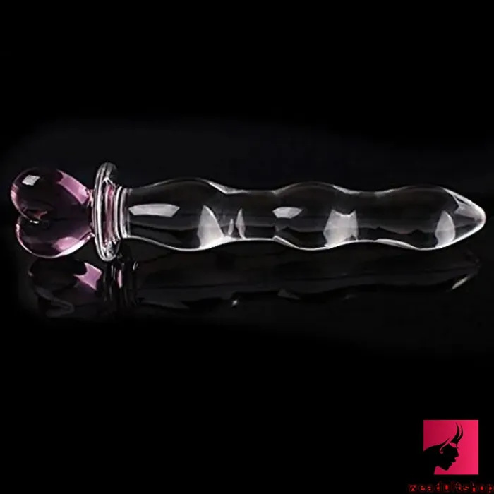 Dildos Weadultshop 827in Cute Heart Design Head Glass Wand Dildo For G Spot