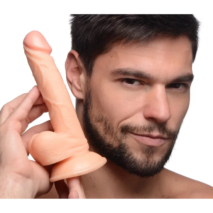 Dildos XR Brands Pop Pecker 65 Inch Dildo With Balls Light