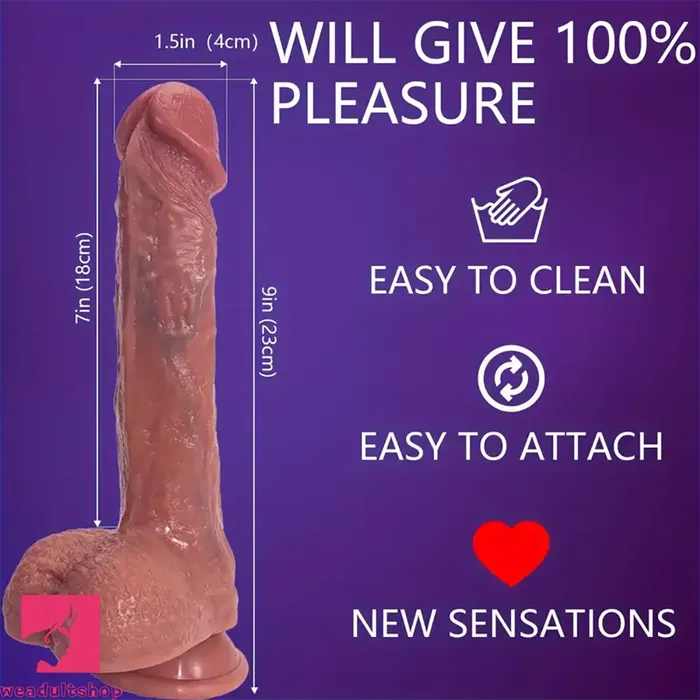 Female Sex Toys 9in Soft Vibrating Thrusting Heating Big Lifelike Auto Electric Dildo Weadultshop
