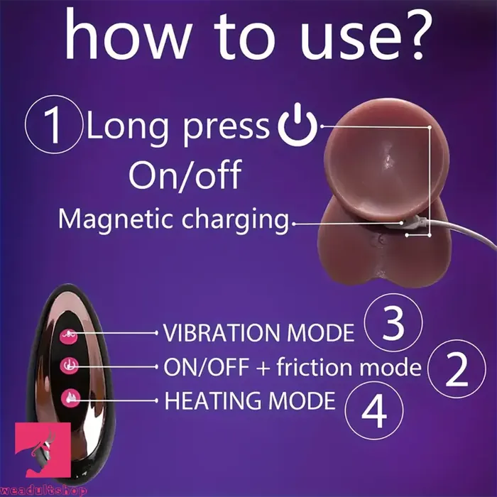 Female Sex Toys 9in Soft Vibrating Thrusting Heating Big Lifelike Auto Electric Dildo Weadultshop
