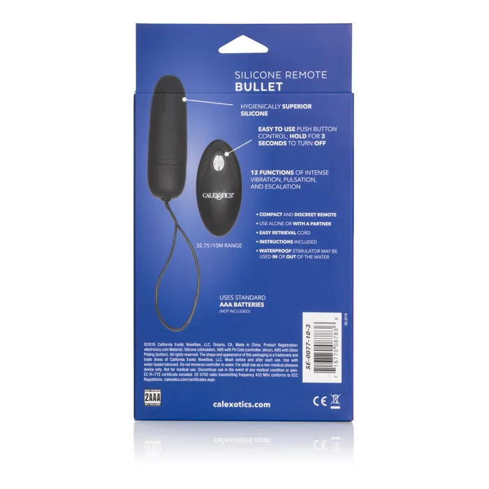 Female Sex Toys Calexotics RemoteControlled Waterproof Vibrating Bullet 12 Fun Settings