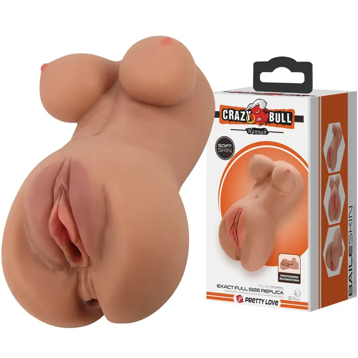 Hannah the Realistic Vagina Masturbator Brown Pretty Love Male Sex Toys