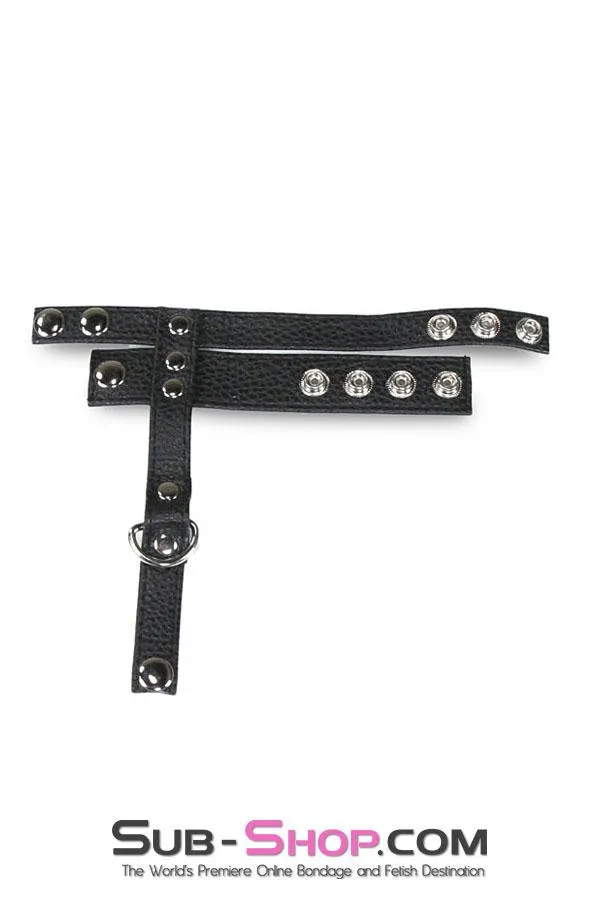 HSY Male Sex Toys 3786HS Leather Ball Stretcher with Cock Ring