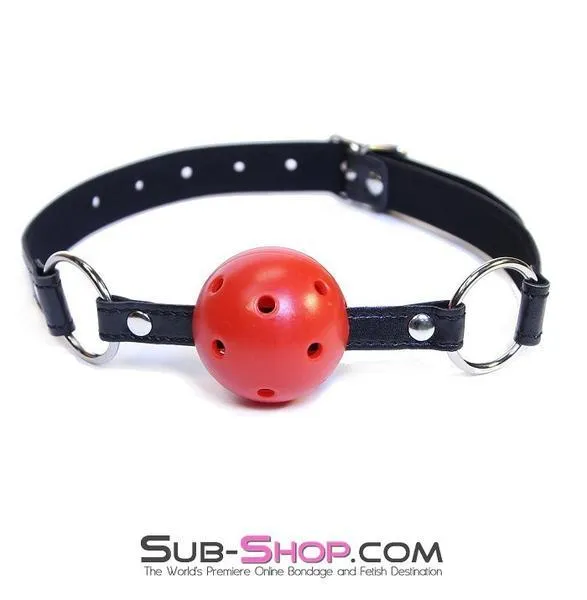 Idea Male Sex Toys 9000DL Breather Ball Gag Red Ball MEGA Deal