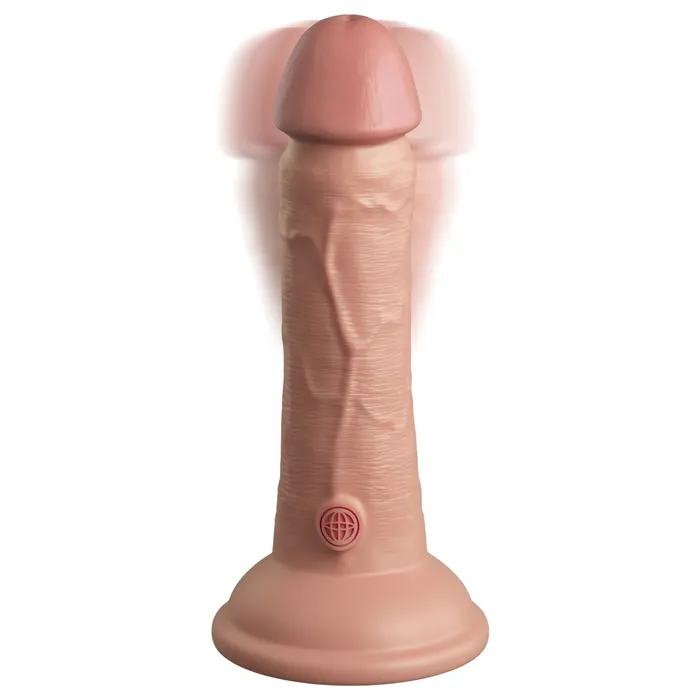 King Cock Elite 6 Inch Vibrating Silicone Dual Silicone Dual Density Cock Light Pipedream Dildos